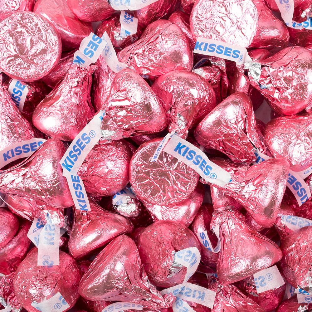 1 lb Pink Kisses Candy - Milk Chocolate Treats for All Occasions