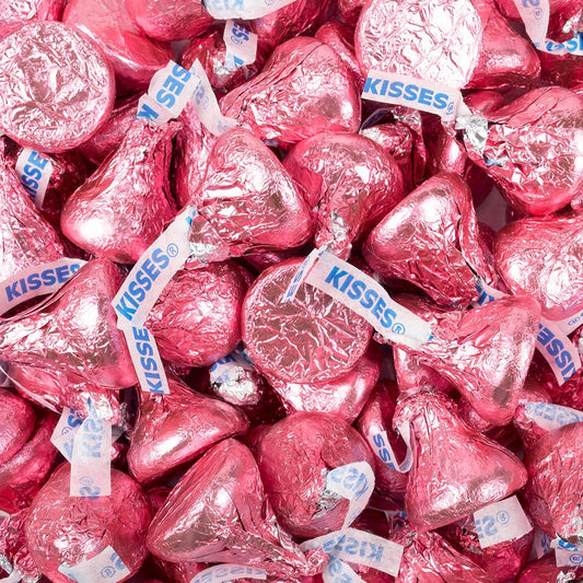 1 lb Pink Kisses Candy - Milk Chocolate Treats for All Occasions