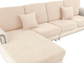 Couch Cushion Covers for Sectional Sofa L Shape Natural - 3 Piece Set