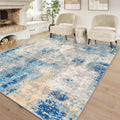 Modern Abstract 6x9 Area Rug for Living Room - Washable Low-Pile