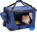 Large Cat Carrier for Comfortable Travel with Collapsible Bowl