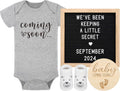 Pregnancy Announcement Kit with Felt Letter Board and Onesie