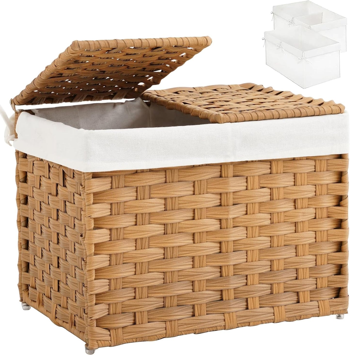 Woven Storage Basket with Lid for Tidy Living Spaces