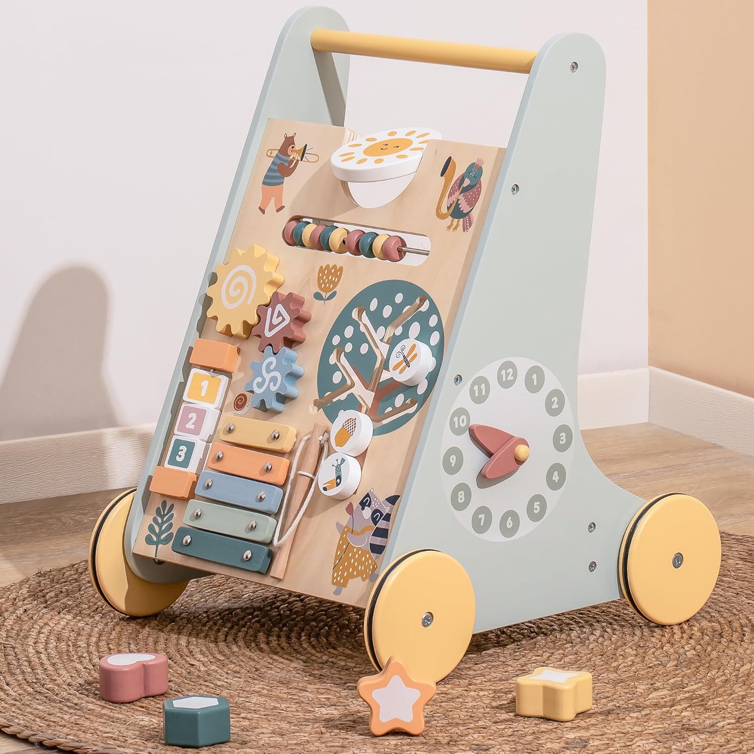 ROBOTIME Wooden Baby Walker: Montessori Learning Aid
