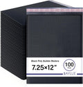 Black 7.25x12 in Poly Bubble Mailers #1 - 100 Pack Bulk