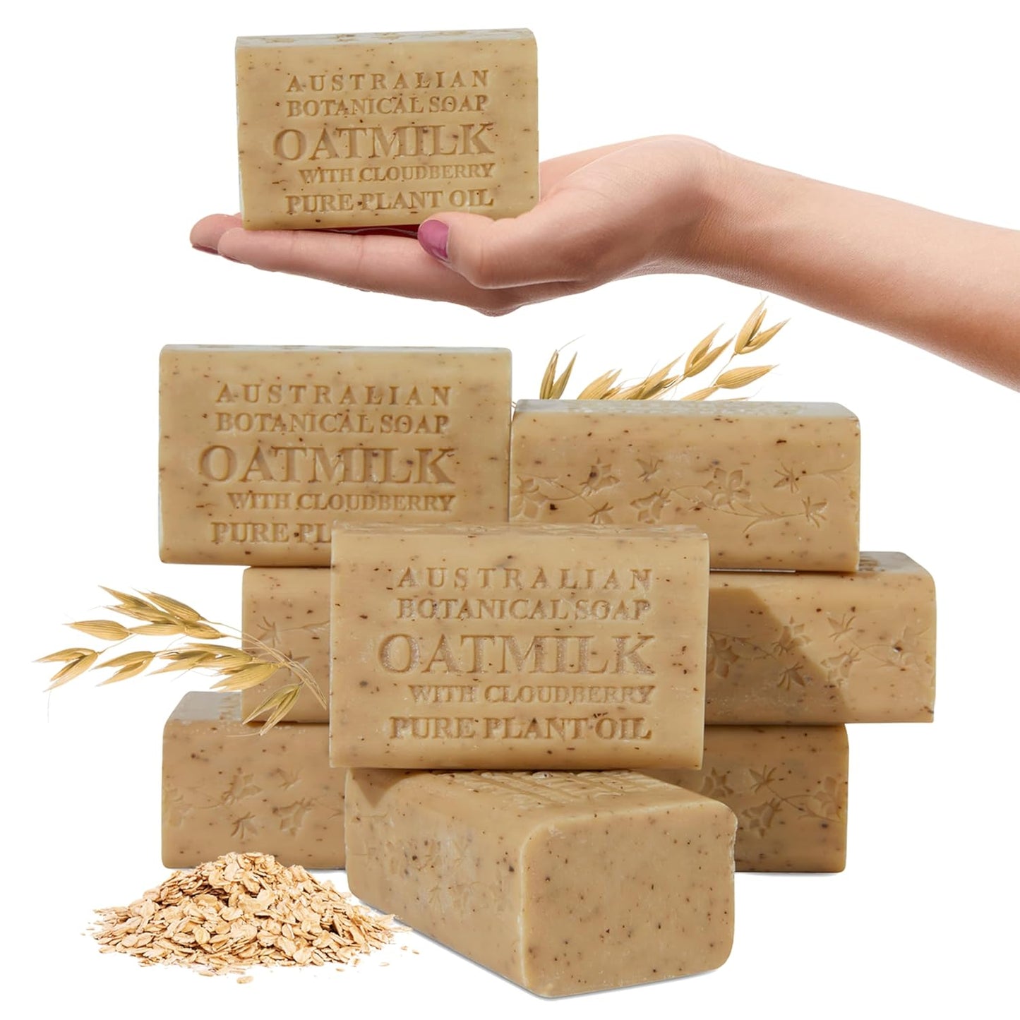 Oat Milk Soap Bars with Cloudberry - Gentle Cleansing Formula