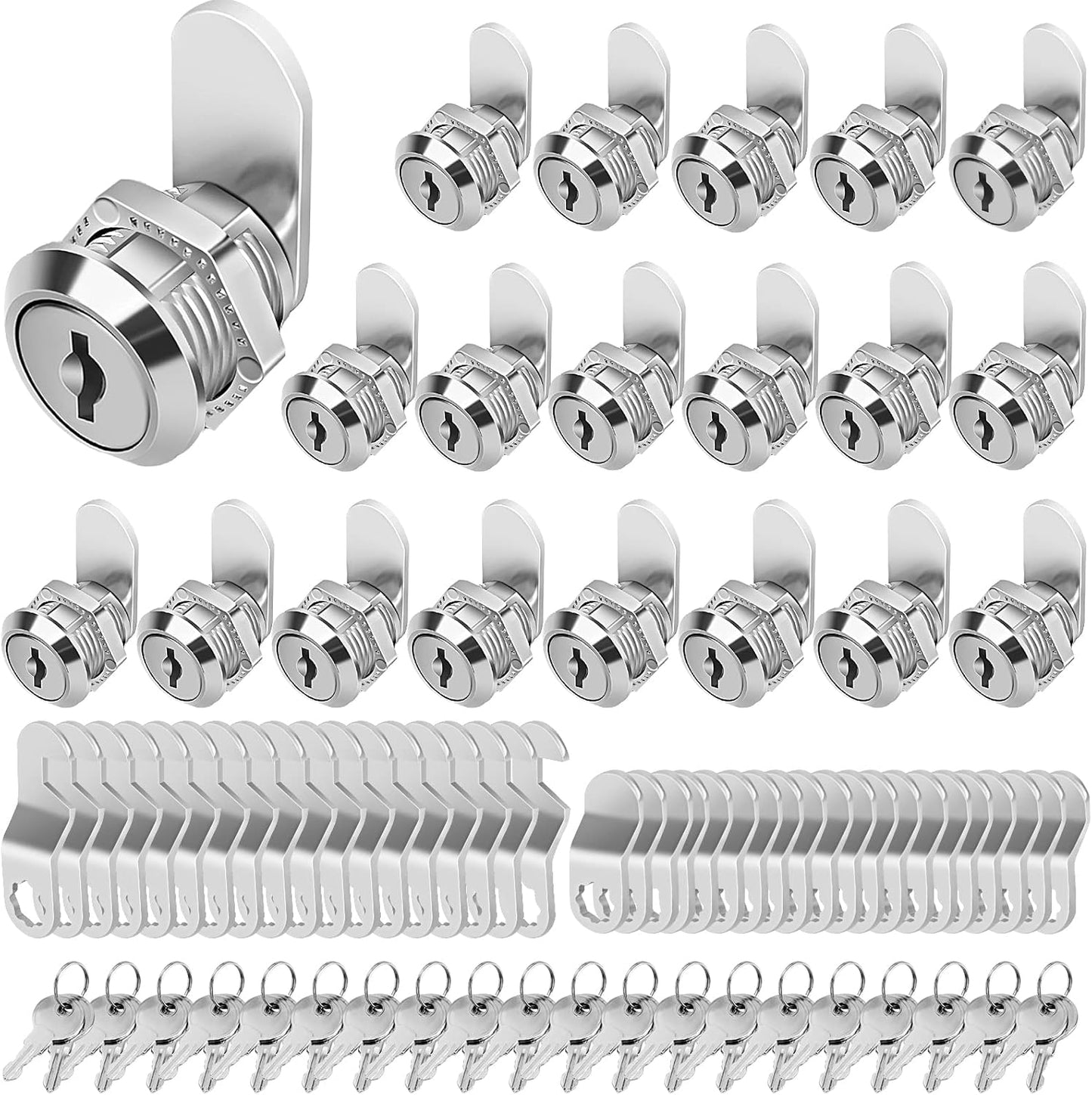 Cabinet Locks with Keys, 5/8 Inch Cam Locks Keyed Alike Set