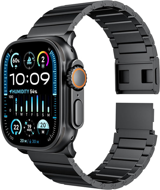 Titanium Band for Apple Watch Ultra 2, Magnetic Clasp, DLC Coating