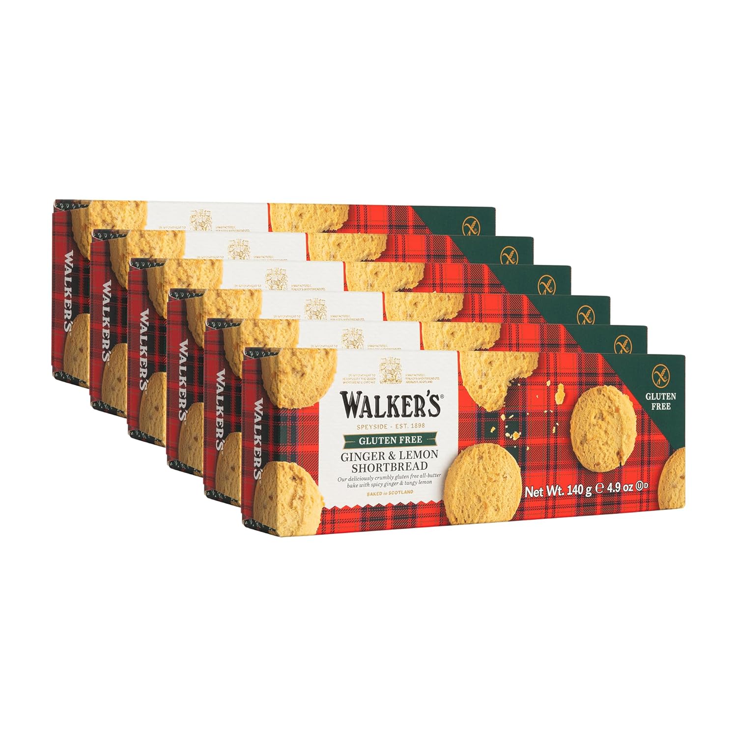 Walker's Gluten Free Ginger & Lemon Shortbread Cookies Delight