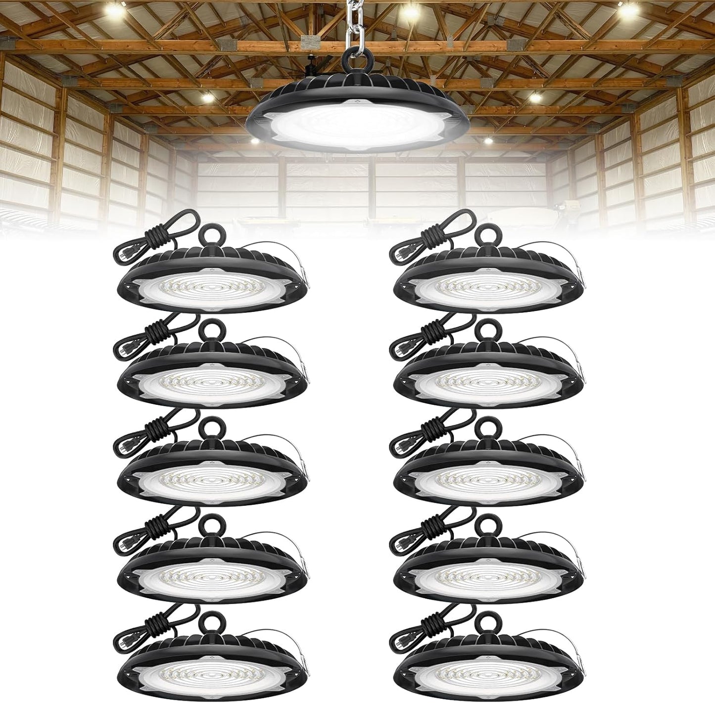 HYPERLITE High Bay LED Shop Lights: Bright 150W UFO Lighting