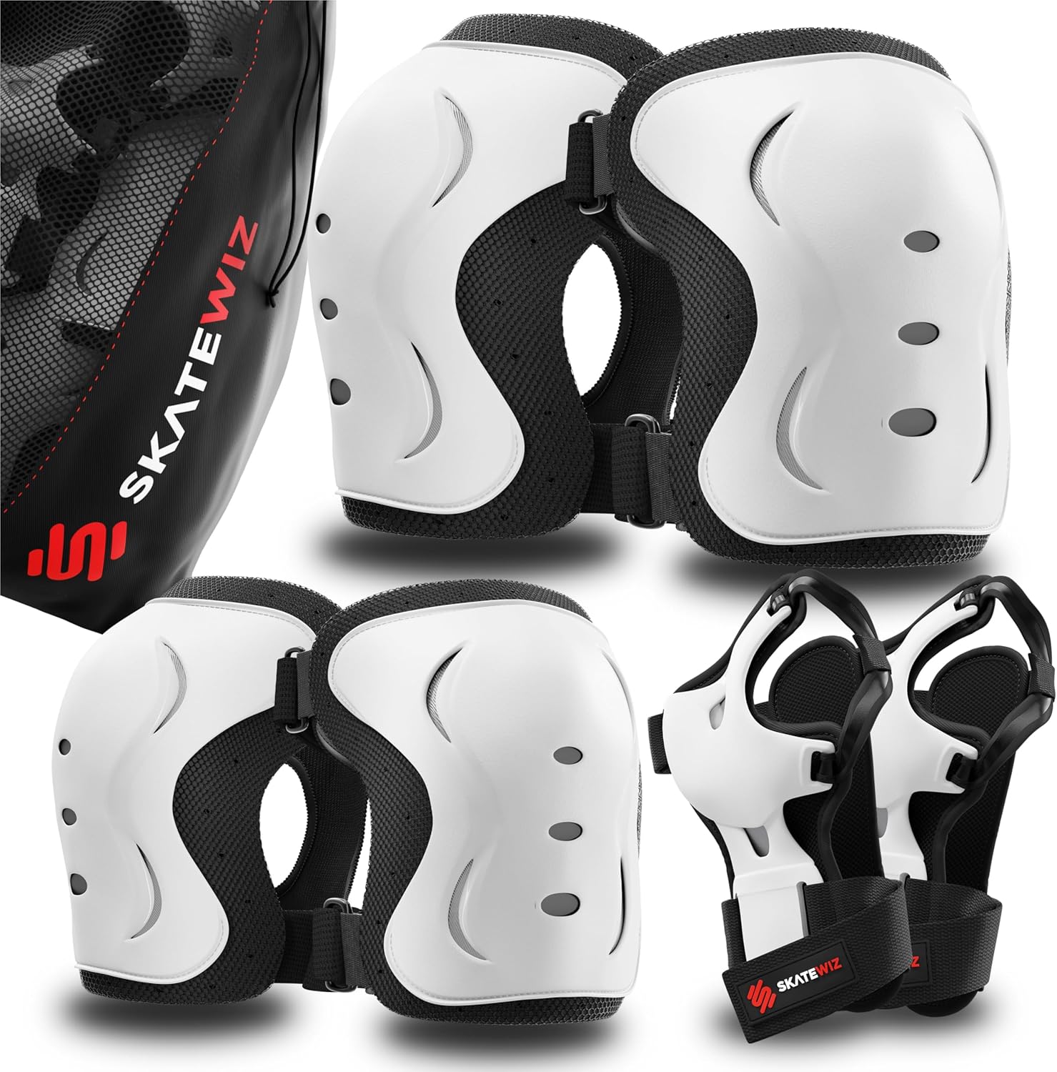 Skating Protective Gear for Adults & Kids - 6pc Set for Safety