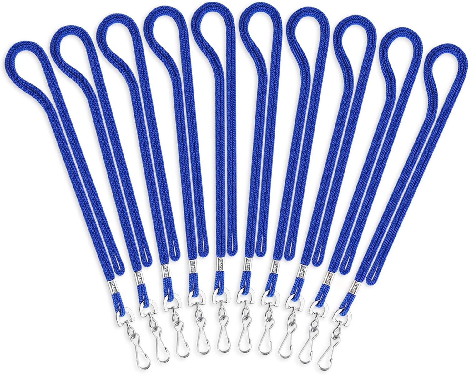 MIFFLIN Lanyard for ID Badges - 36 Inch Blue Round Woven