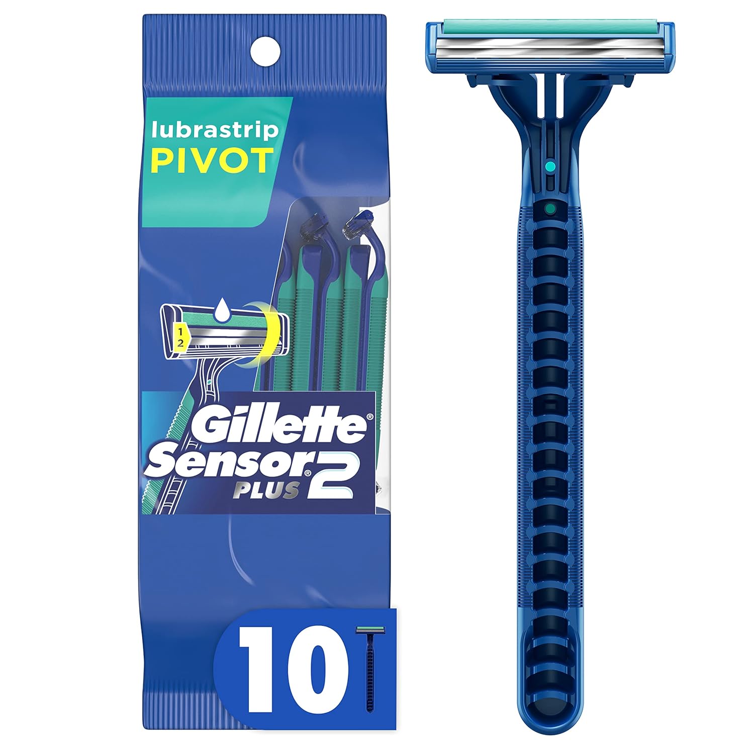 Gillette Sensor2 Plus Disposable Razors for Smooth Shaving
