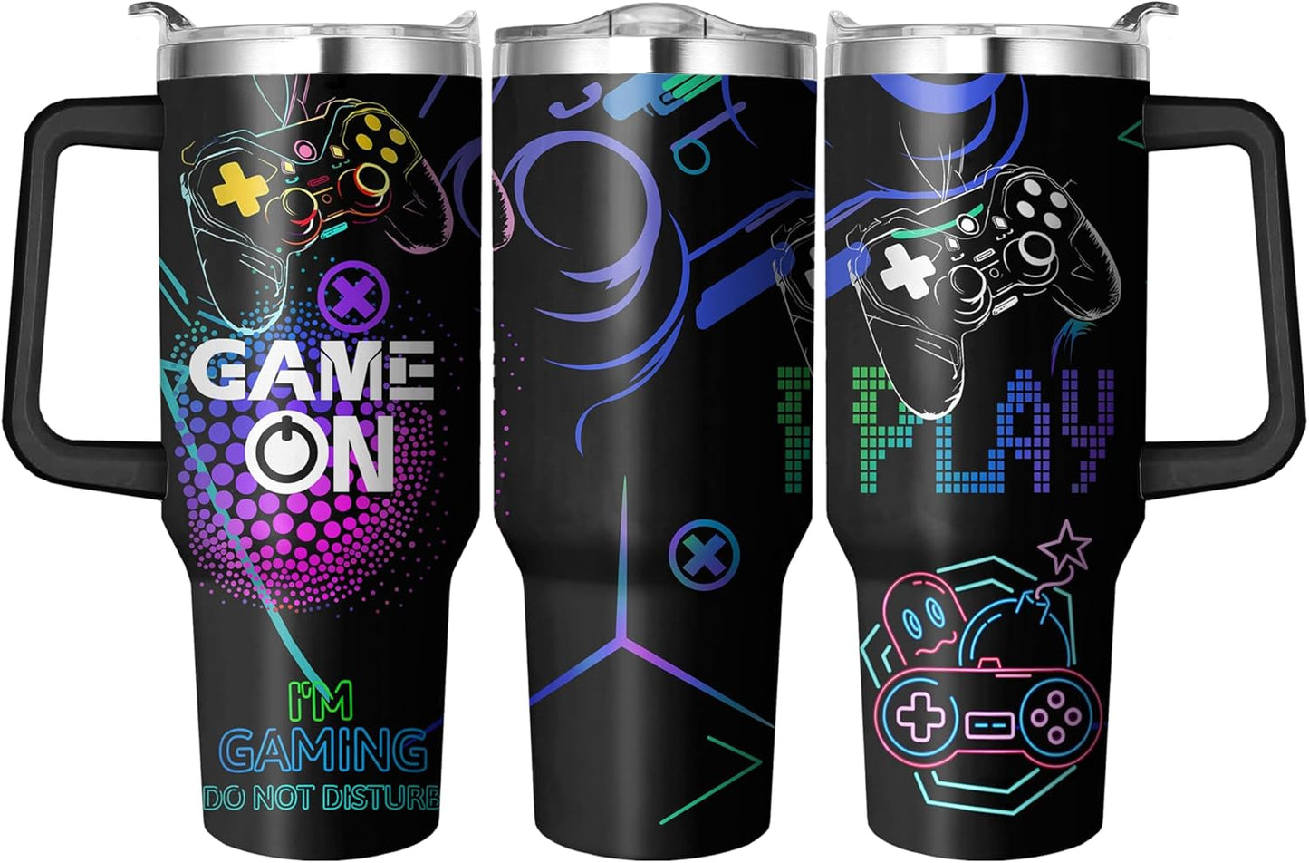 Leak-proof Gamer Tumbler with Handle - Stay Hydrated in Style!