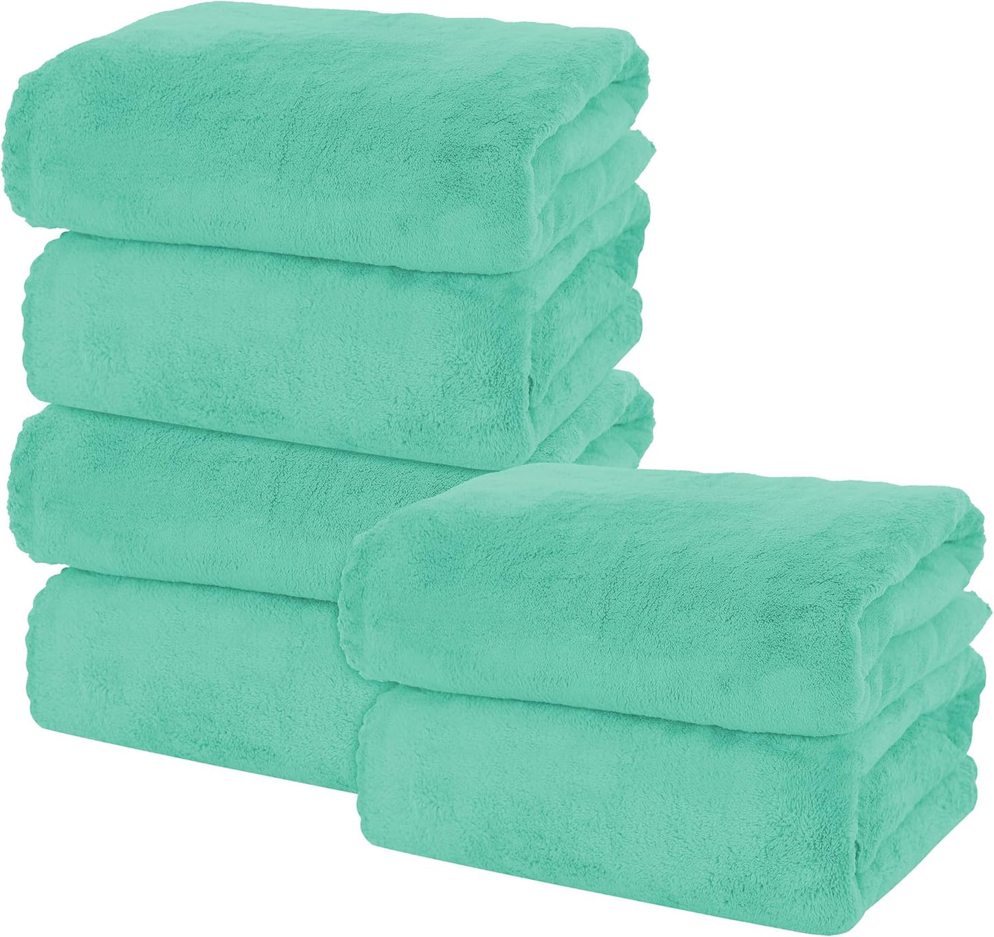 MOONQUEEN 6 Pack Premium Bath Towel Set - Quick Drying Towels