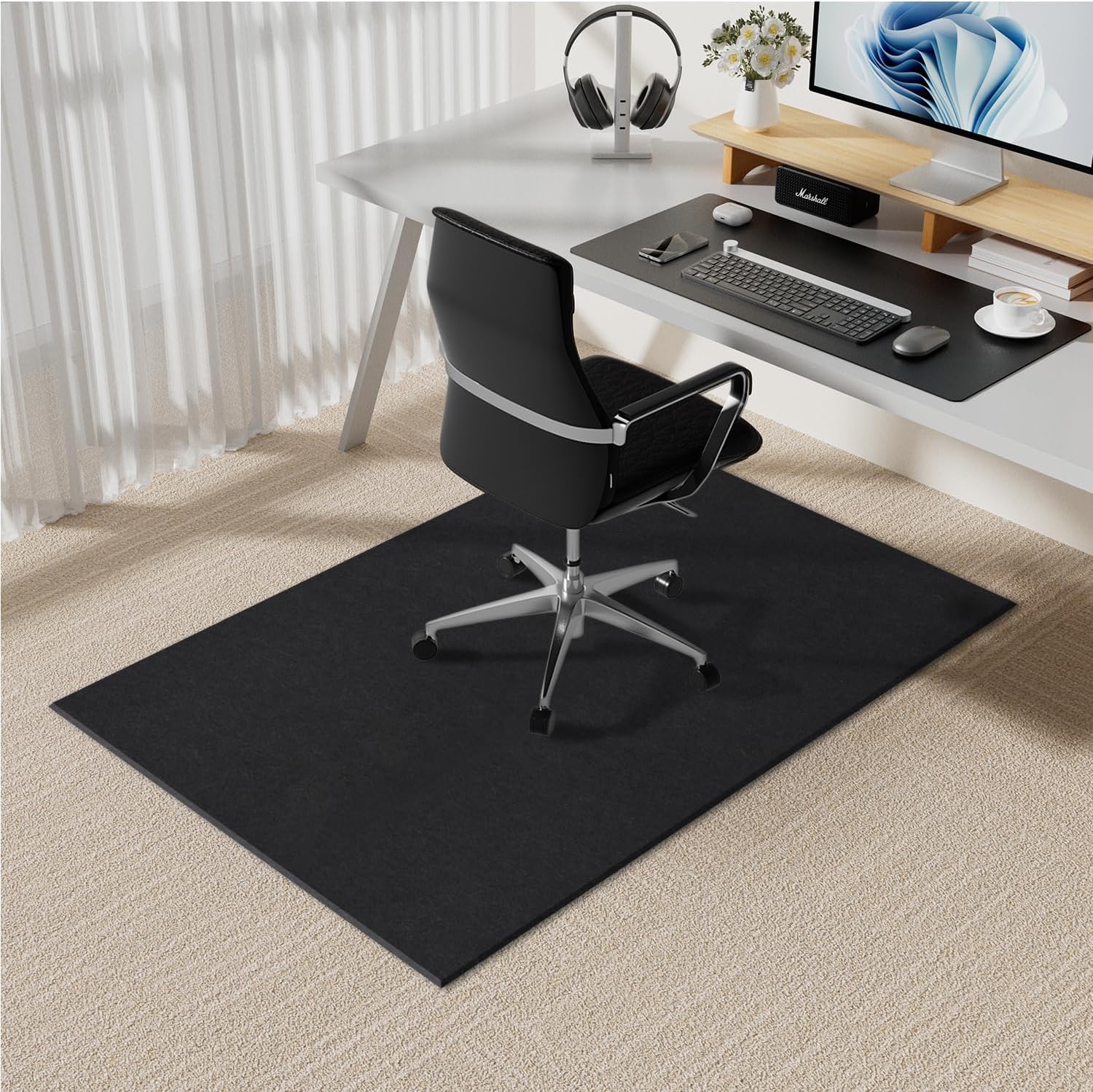 Premium 36x55 Office Chair Mat - Non-Slip Floor Protector for Carpet & Hardwood