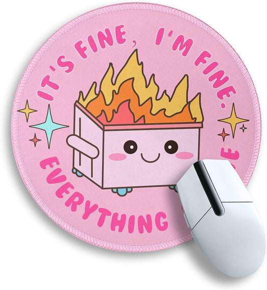 Cute Dumpster Fire Mouse Pad - Non-Slip, Personalized Fun!