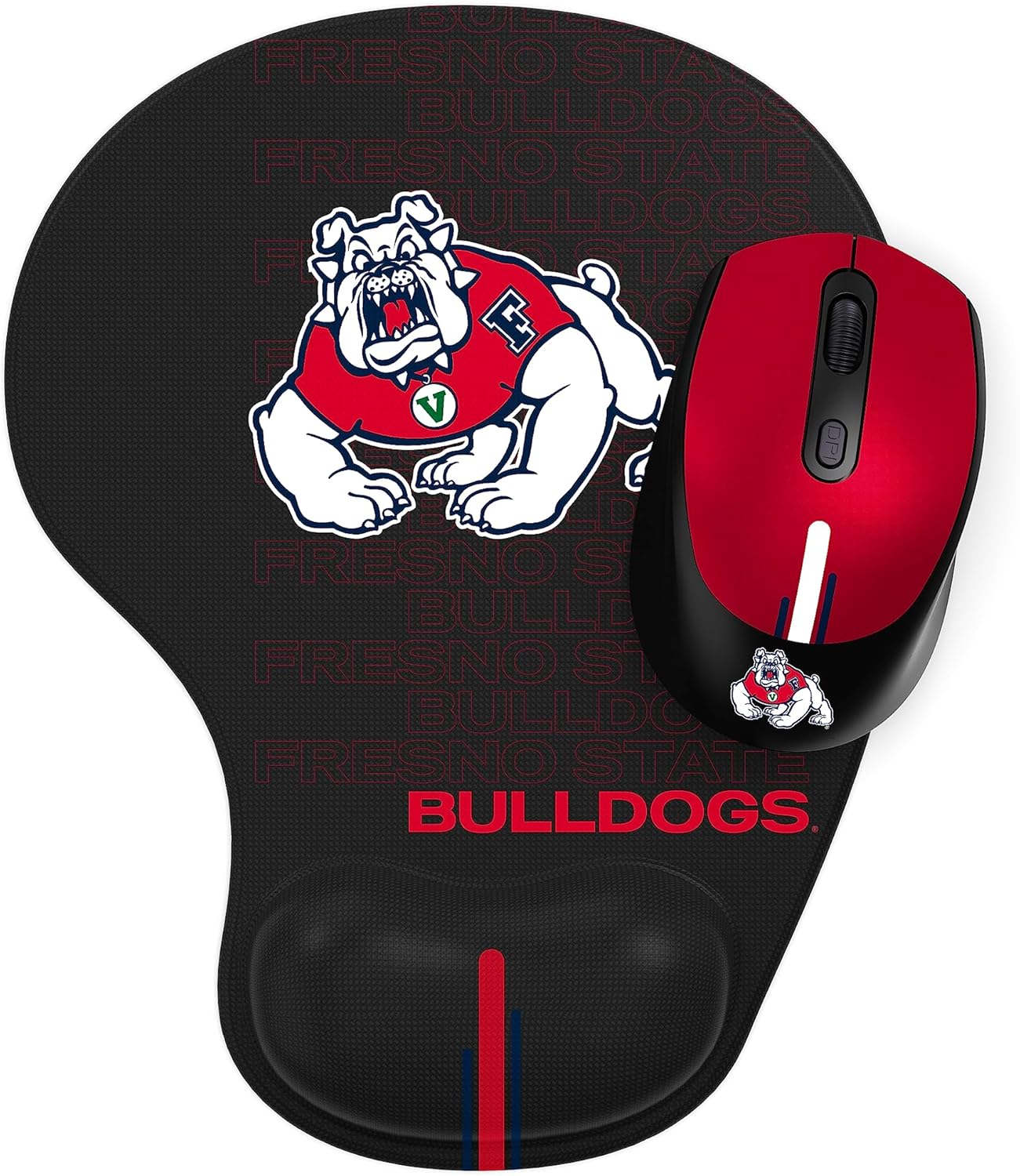 SOAR NCAA Unisex Wireless Mouse with Ergonomic Design and Pad