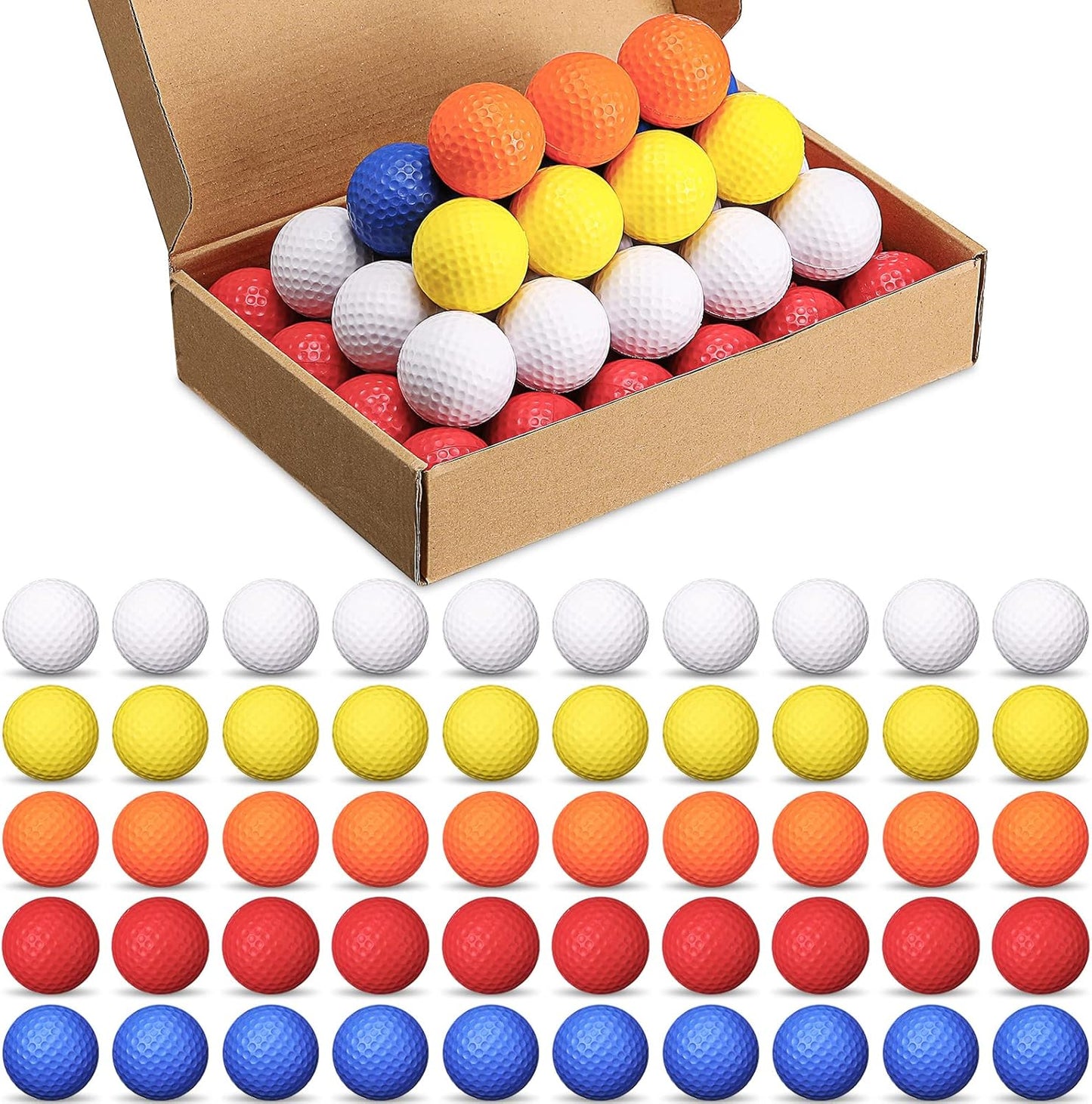 Yilloog 120 Pack Foam Golf Practice Balls for Indoor Fun