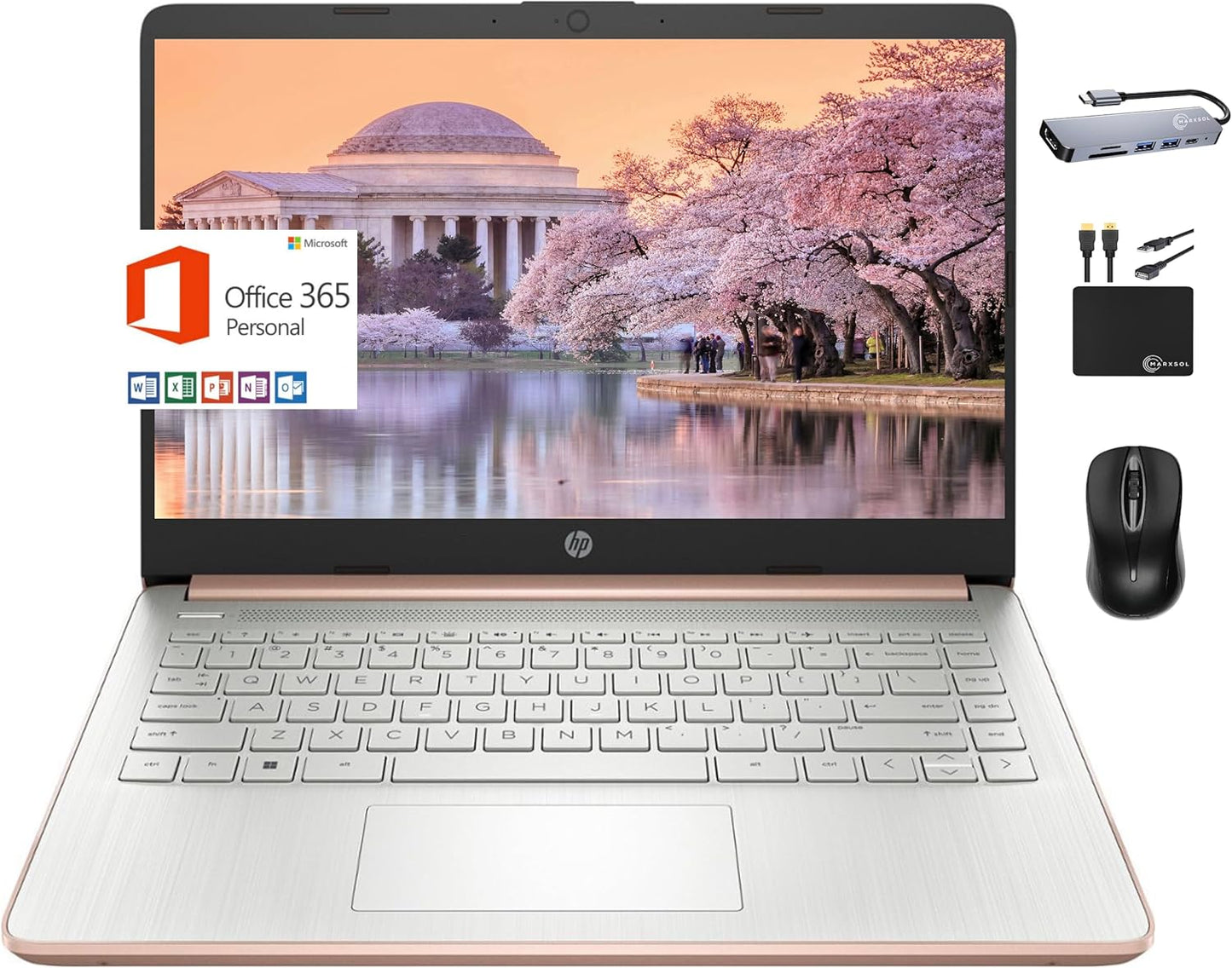 HP 2024 Premium 14 Micro-Edge Portable Laptop for Students