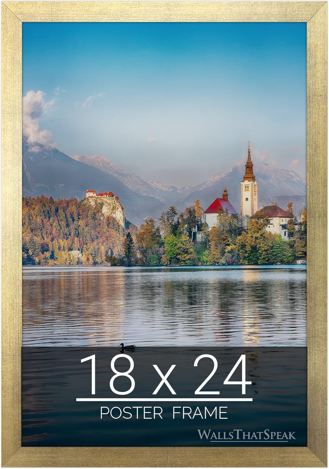 18x24 Gold Picture Frame for Puzzles, Posters, and Photos