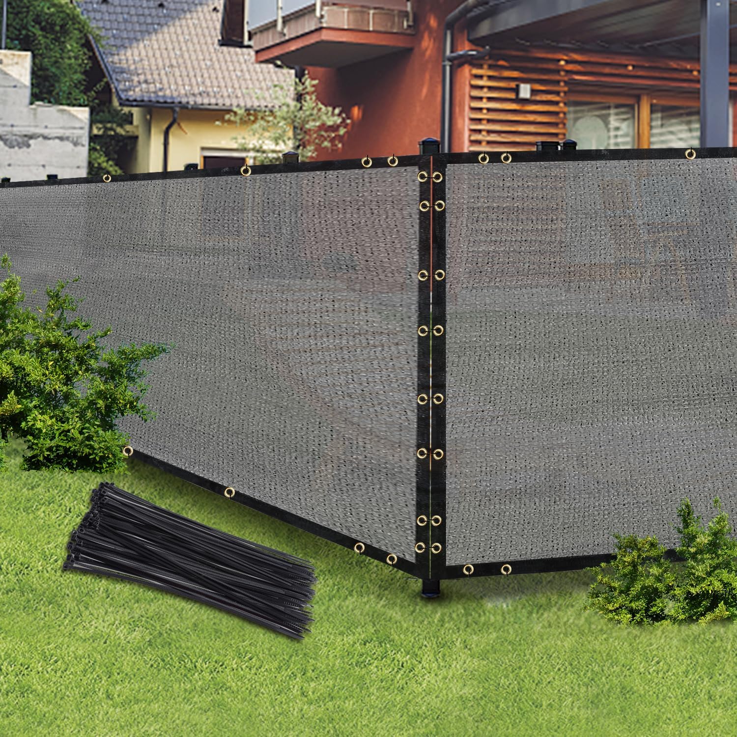 Gray 4FT X 50FT Outdoor Privacy Screen Fence for Your Garden