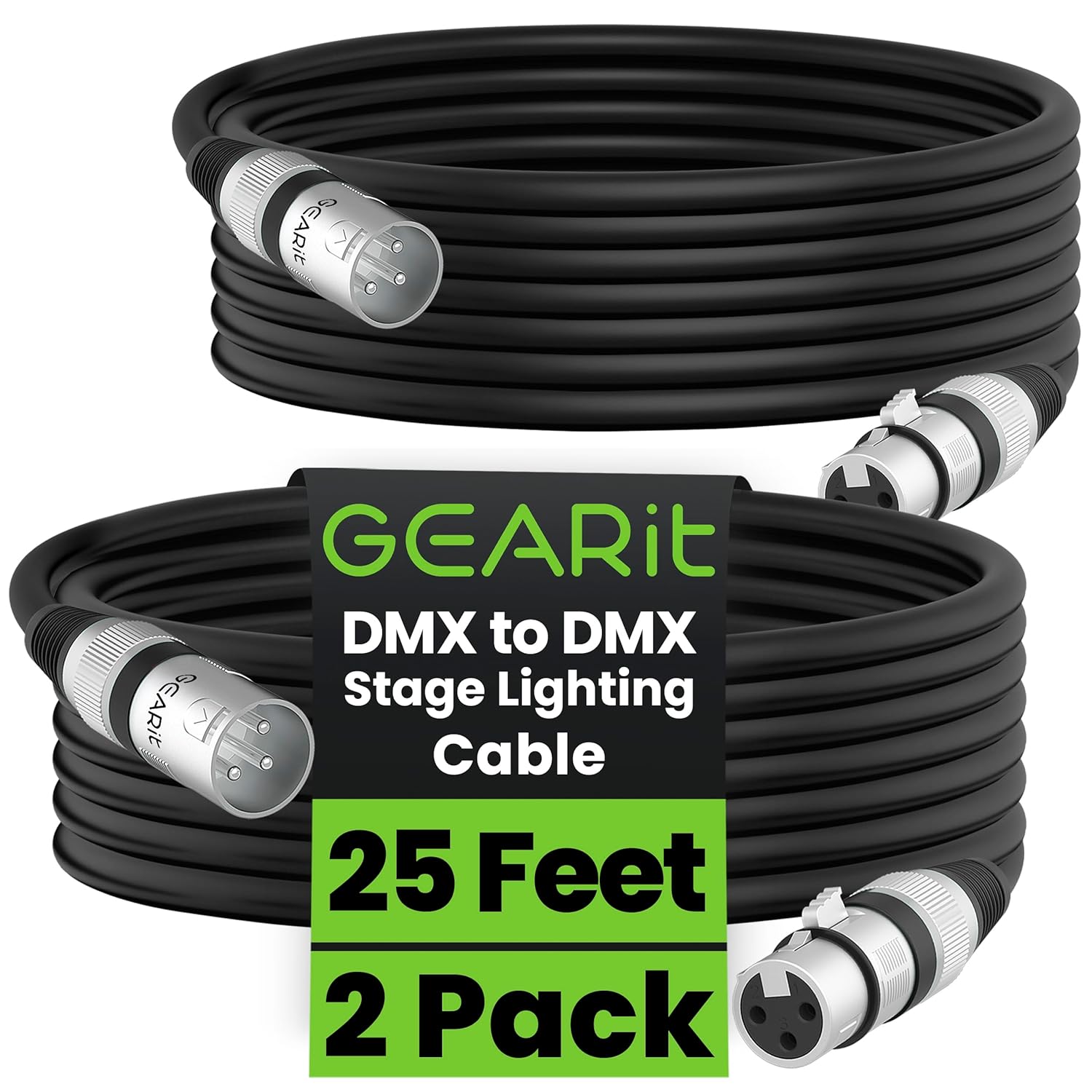 GEARit DMX to DMX Stage Lighting Cable 25 Feet 2-Pack Review