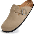 Torotto Mens Clogs Cork Footbed Suede Slippers for Men - Arch Support