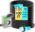 50 Amp 100 ft Generator Cord and Inlet Box Combo Kit - Emergency Ready