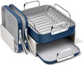 Caraway Square Cookware Set Navy - Spacious Non-Toxic Square Pans