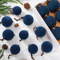 18 Pcs Velvet Christmas Balls for Festive Holiday Decor