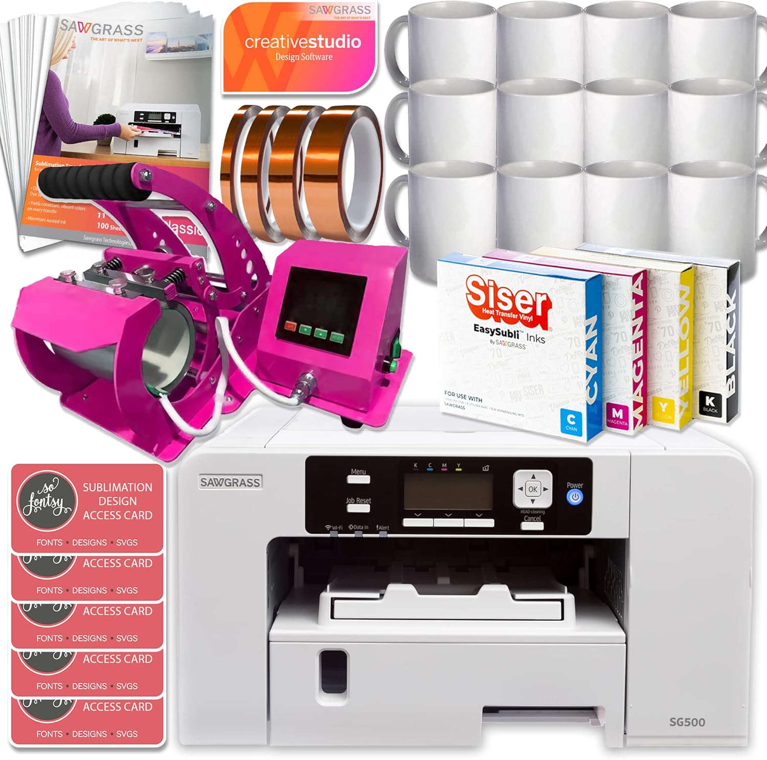 Sawgrass SG500 Starter Bundle: Vibrant Sublimation Printing