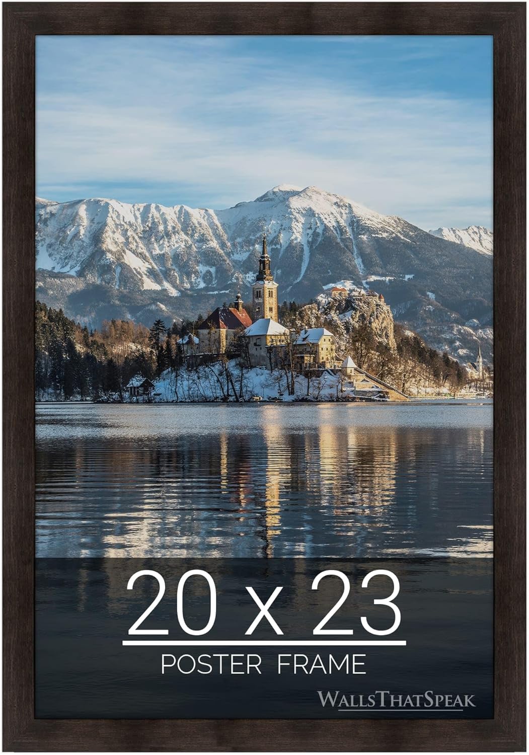 Espresso Brown Picture Frame for Puzzles Posters Photos Artwork