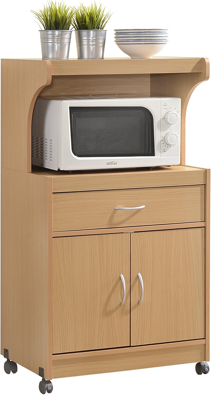 HODEDAH Microwave Cart: Space-Saving Kitchen Storage