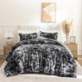 Tie-dye Grey Comforter Set King - Luxurious Faux Fur Comforter