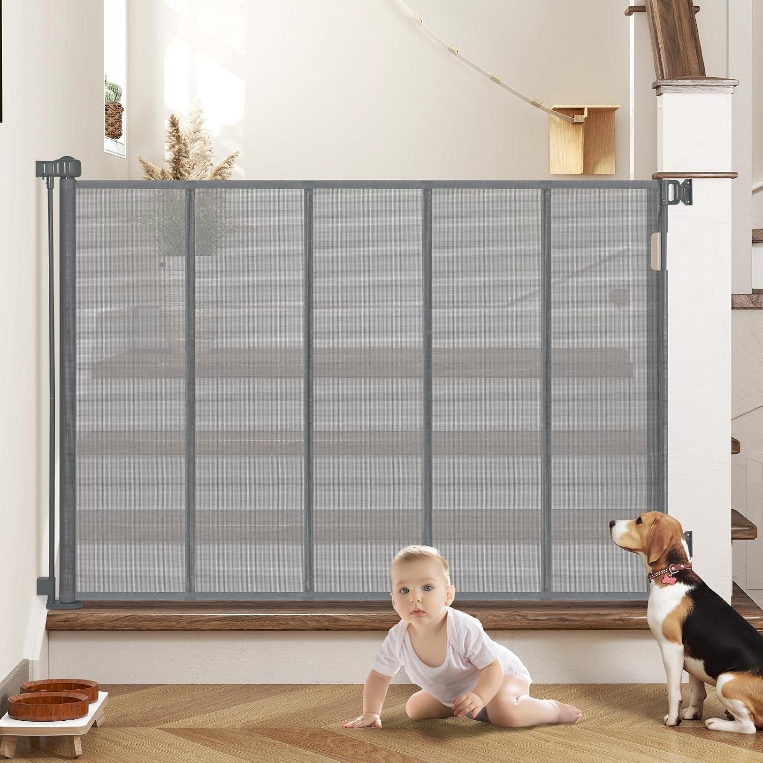 47 Extra Tall Retractable Baby Gate for Safety and Security