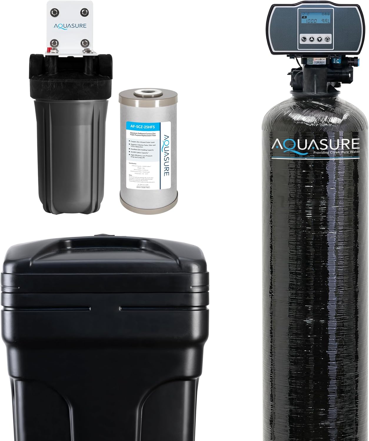 Aquasure Harmony Series Whole House Water Softener for 4-6 Baths