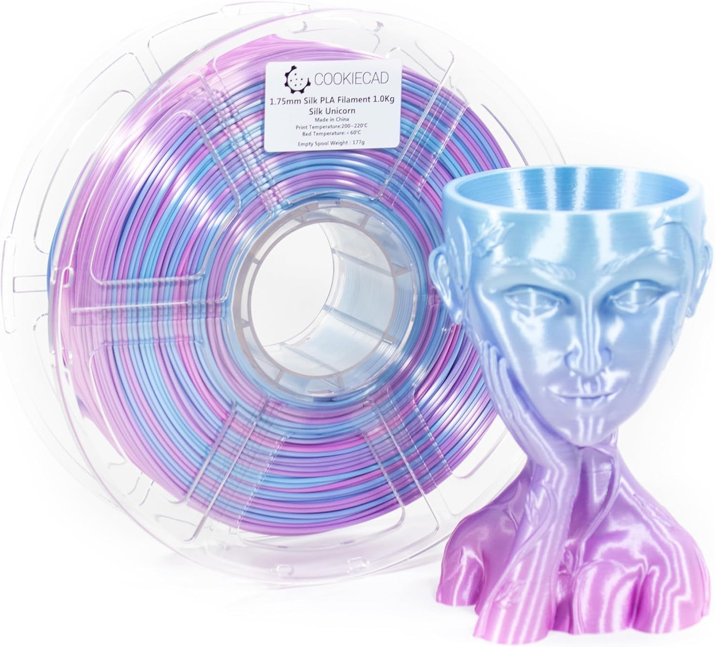 Silk PLA Filament 1.75mm for Stunning Multicolor 3D Prints