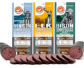Wild Game Summer Sausage Sampler Pack - Elk, Buffalo, Venison