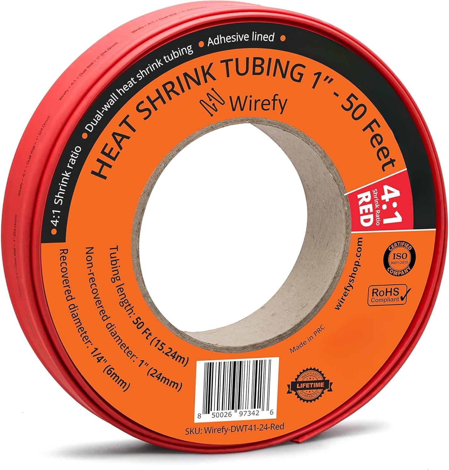Wirefy 1 Heat Shrink Tubing - Large Diameter for Insulation