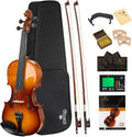 Cecilio 1/2 Violin Solidwood Violin for Beginners - Complete Set