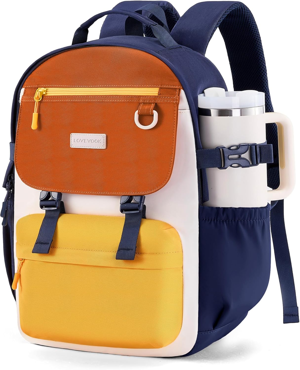 LOVEVOOK School Backpack for Girls with Large Tumbler Holder