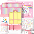 Kids Bento Snack Lunch Box with Thermos and Insulated Bag - 7PC Set