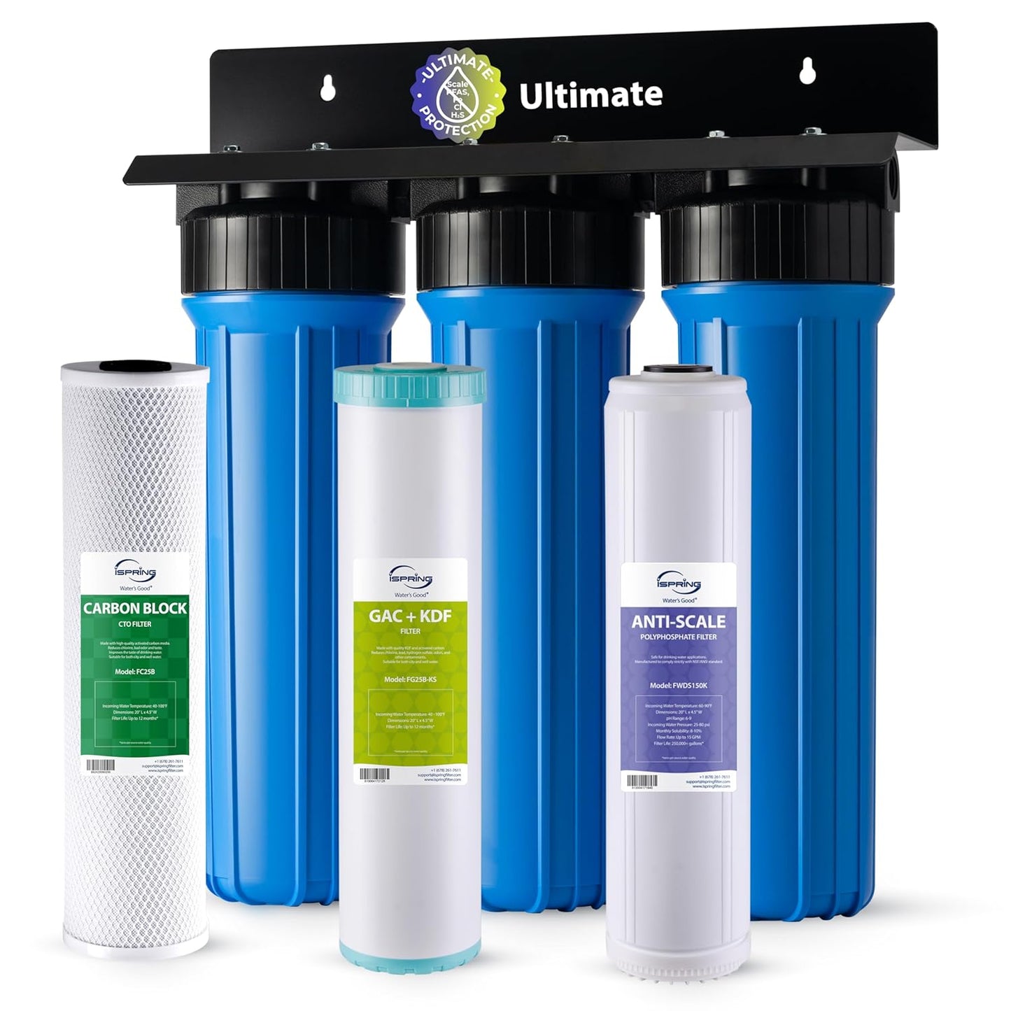 iSpring Whole House Water Filter System for Clean Water
