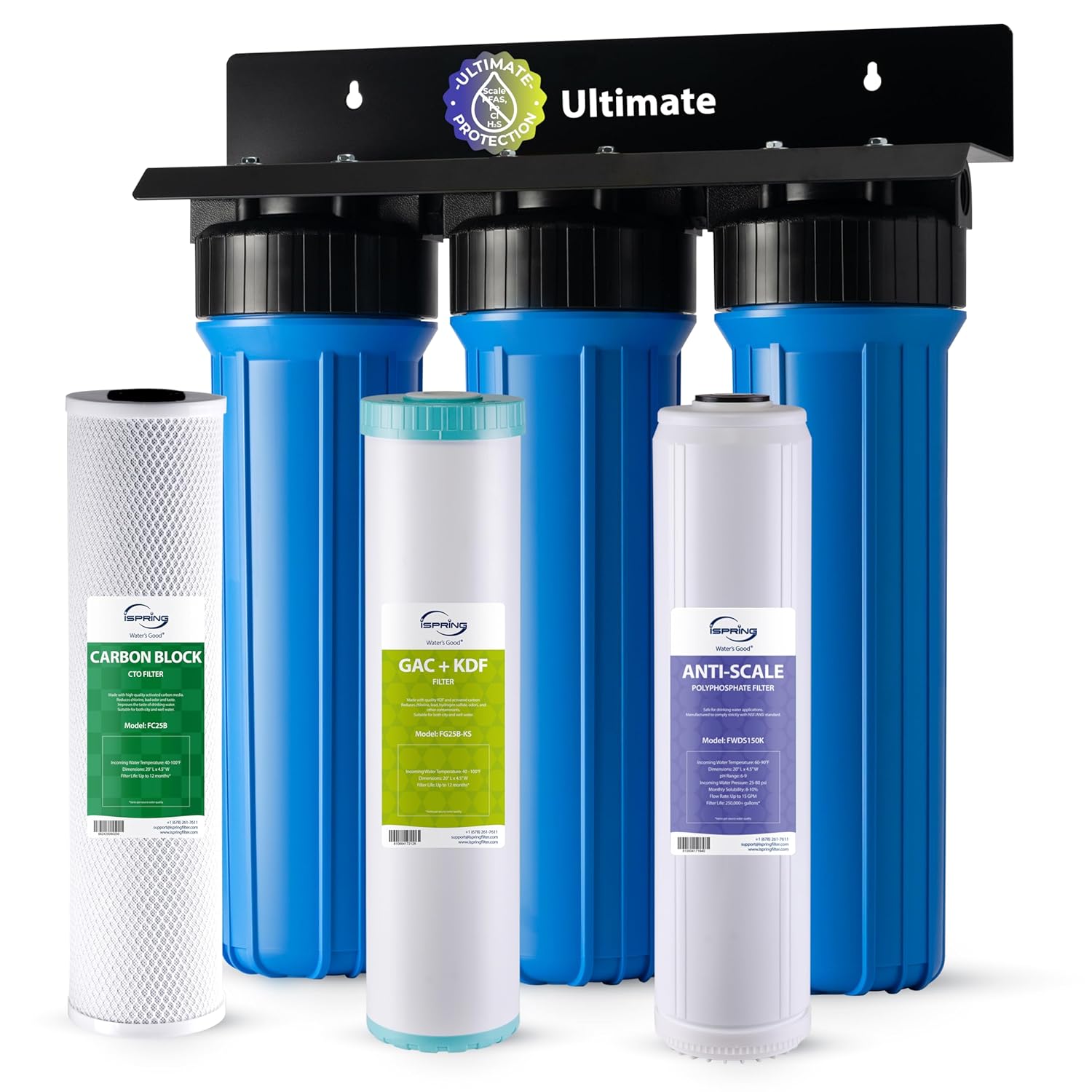 iSpring Whole House Water Filter System for Clean Water