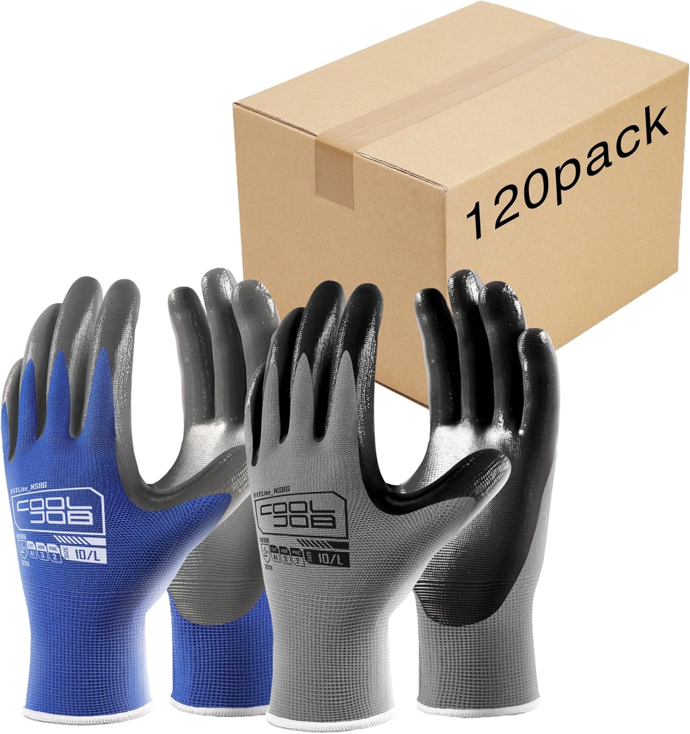 COOLJOB 120 Pairs Grip Gloves - Bulk Pack