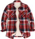Women's Sherpa Fleece Lined Flannel Jacket for Cozy Layering