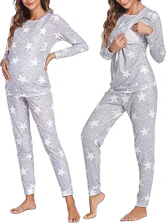 Ekouaer Maternity & Nursing Thermal Underwear Set for Comfort