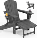 Folding Adjustable Adirondack Chair with Ottoman - Oversize Comfort