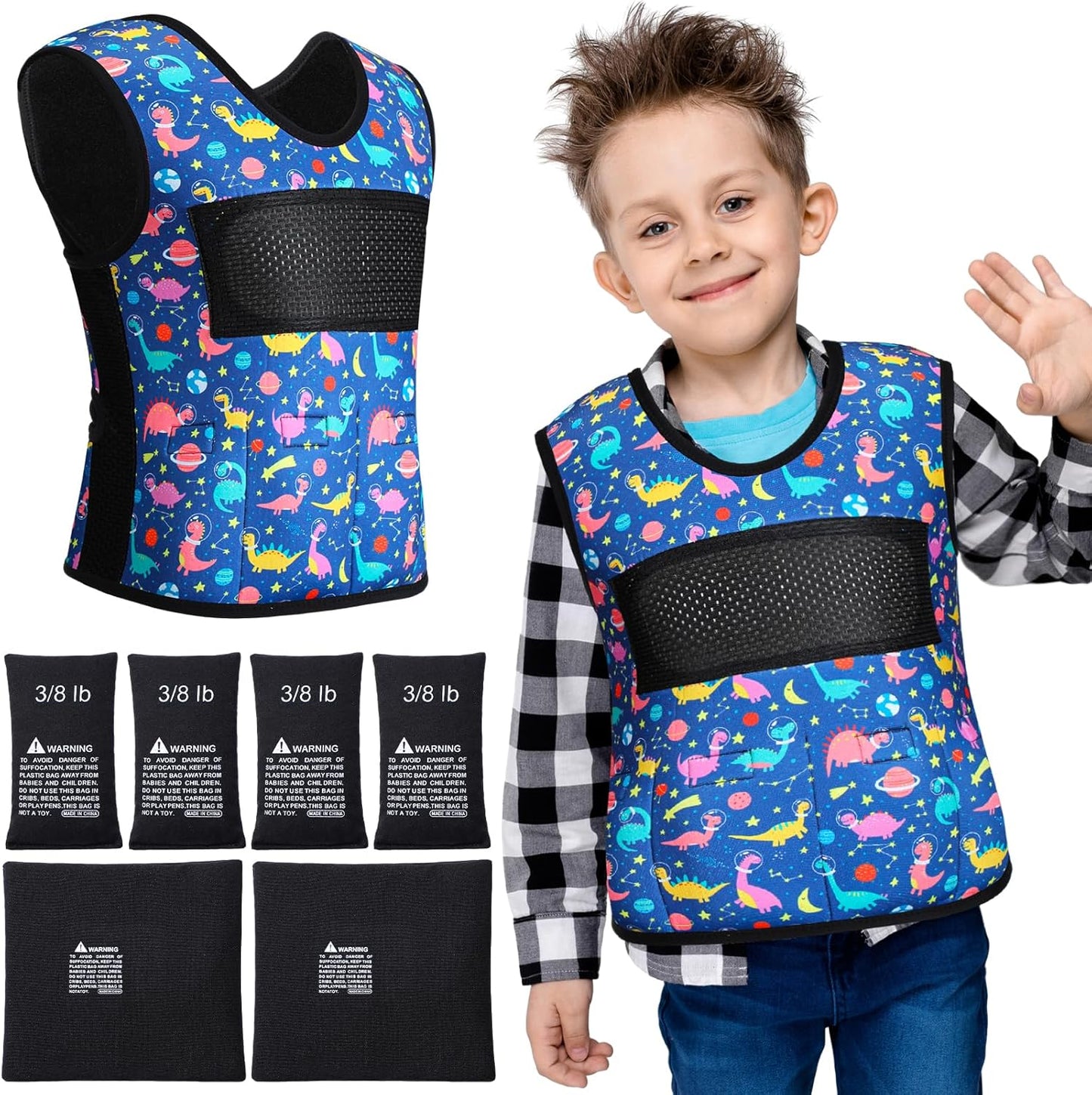 Janmercy Weighted Vest for Kids Boys Girls Adjustable Comfort